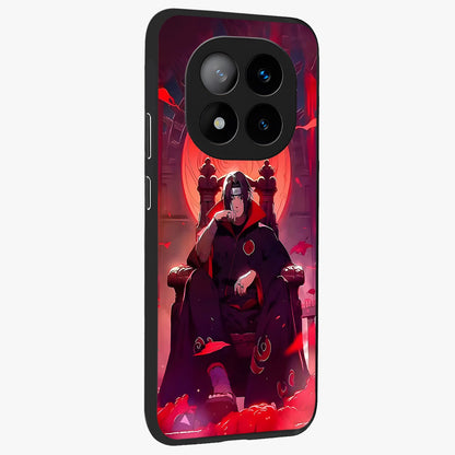 Blood Moon Sovereign Glass Case upright view showcasing powerful moon inspired artwork with cosmic aesthetic style.