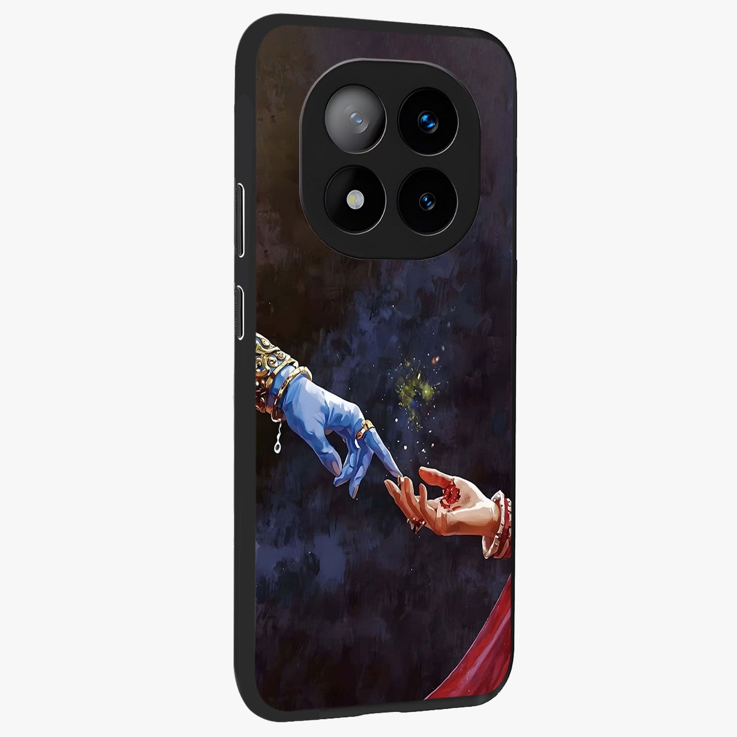 Divine Touch Eternal Glass Case upright view showcasing peaceful spiritual artwork with eternal divine theme.