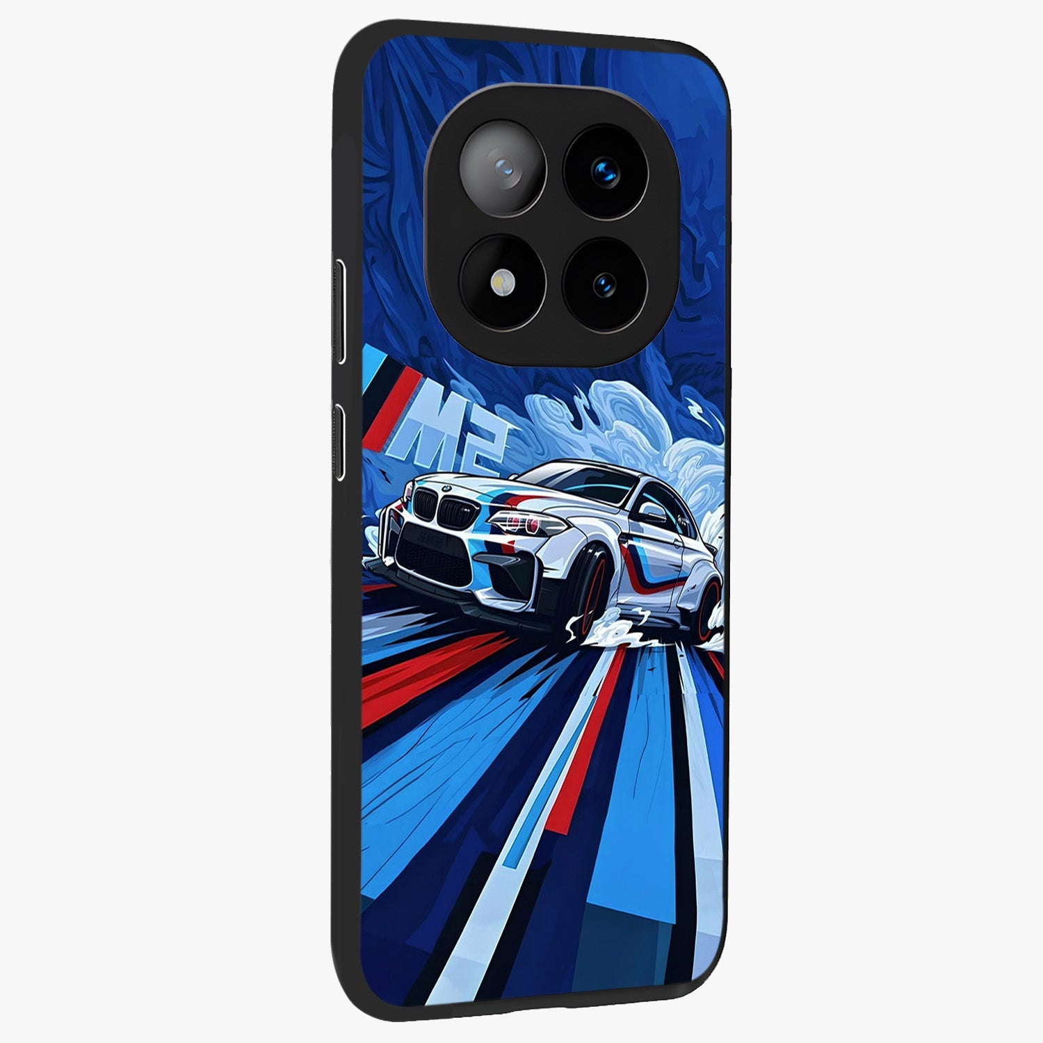 Drift Power Rush Glass Case upright view showcasing high speed racing artwork with bold automotive theme.