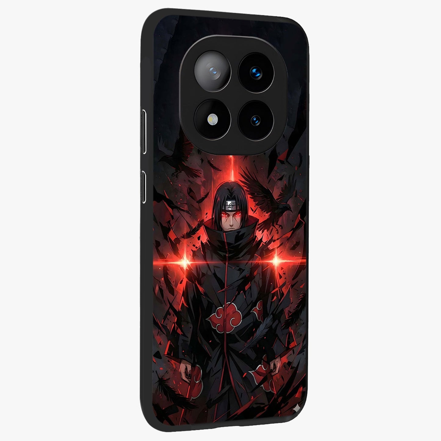Focused Blade Discipline Glass Case upright view showcasing strong typography statement with sleek motivational theme.