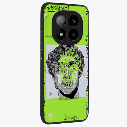 Neo Graffiti Rebellion Glass Case upright view showcasing colorful graffiti artwork with bold modern street style.
