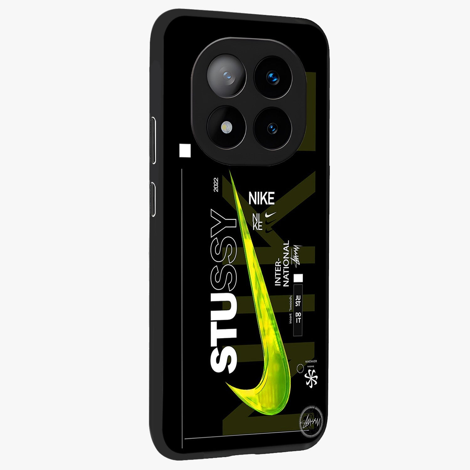 Neon Street Edition Glass Case upright view showcasing colorful neon artwork with modern street culture theme.