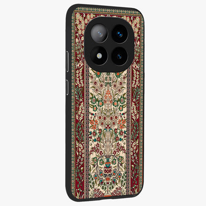 Persian Inspired Glass Case upright view showcasing decorative Persian artwork with rich heritage theme.