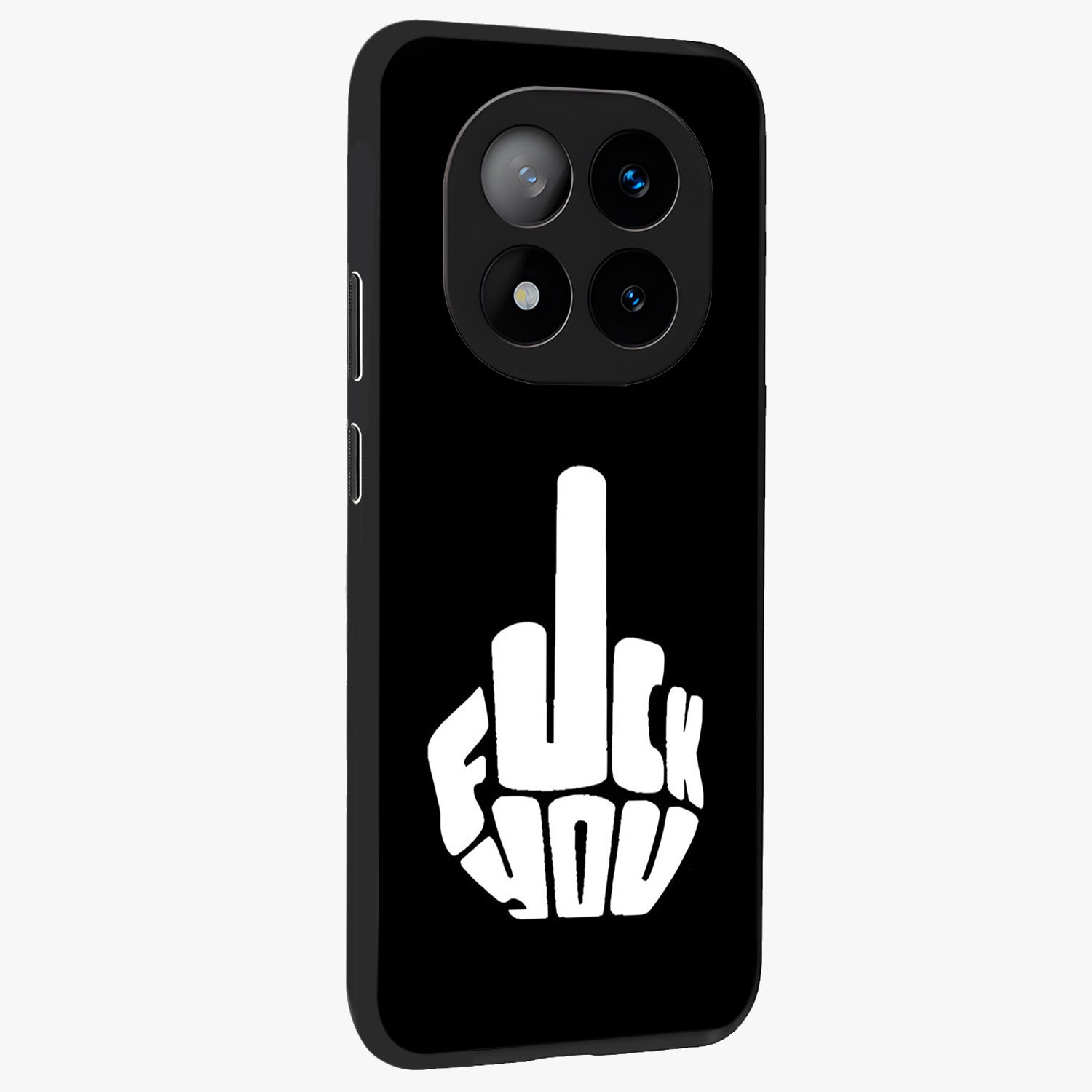 Rebel Mode On Glass Case upright view showcasing striking statement artwork with bold rebellious theme.