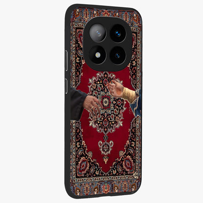 Royal Touch Reach Glass Case upright view showcasing stylish royal inspired artwork with graceful theme.