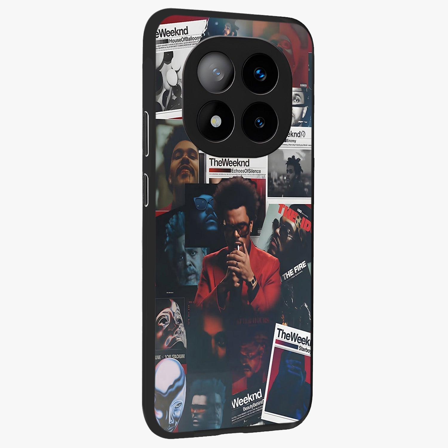 The Weeknd Glass Case upright view showcasing bold music themed artwork with contemporary artistic style.
