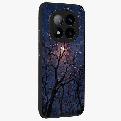 Twilight Sakura Serenade Glass Case upright view showcasing beautiful cherry blossom artwork with serene evening theme.