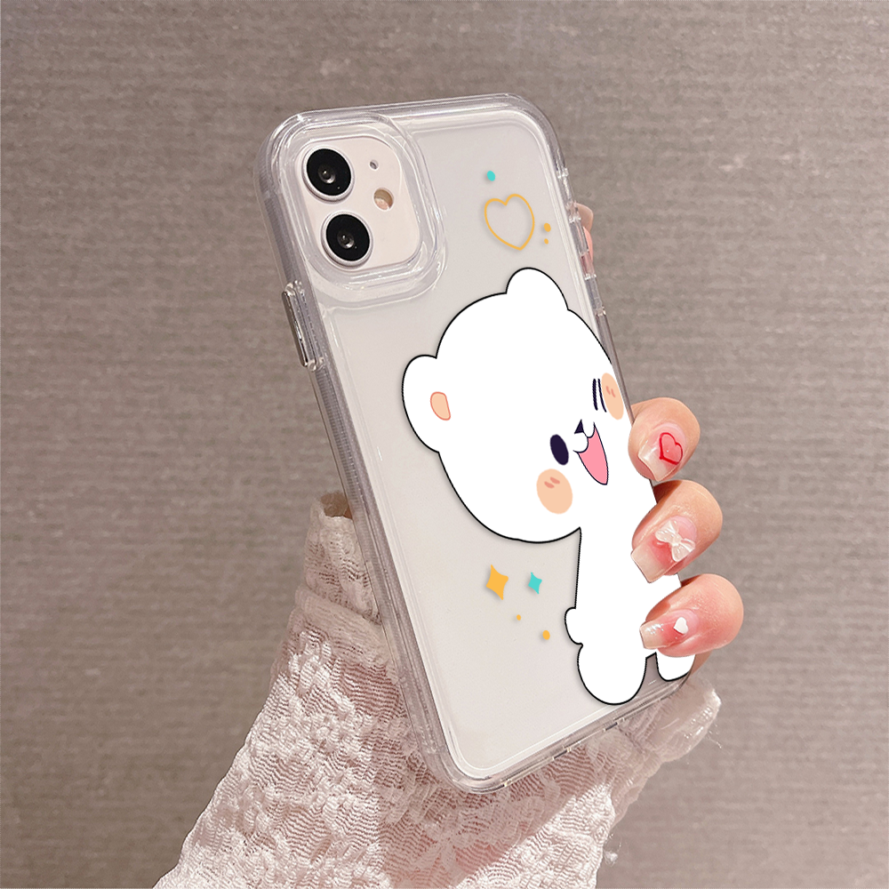 Cuddle Bear Duo Couple Clear Silicon Case