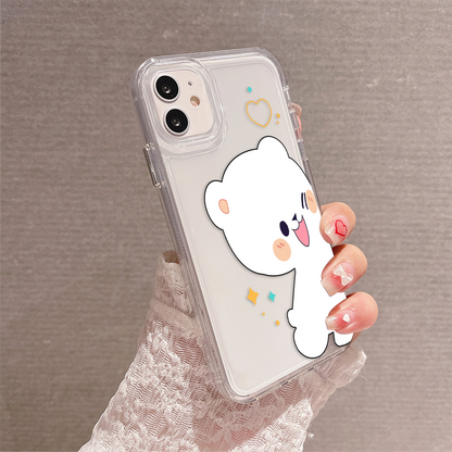 Cuddle Bear Duo Couple Clear Silicon Case