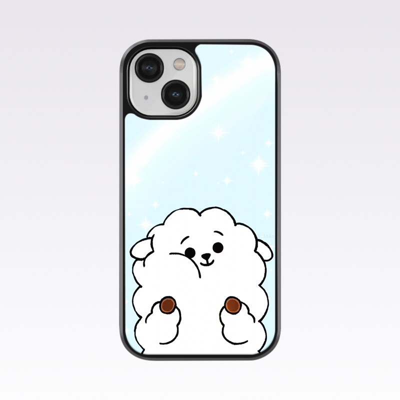 BT21 RJ Charcater Cute Glass Case