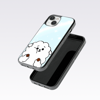 BT21 RJ Charcater Cute Glass Case