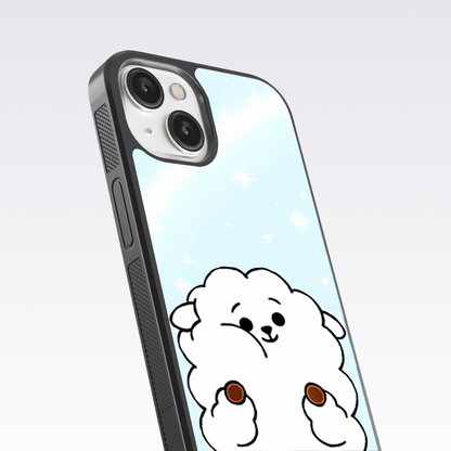 BT21 RJ Charcater Cute Glass Case