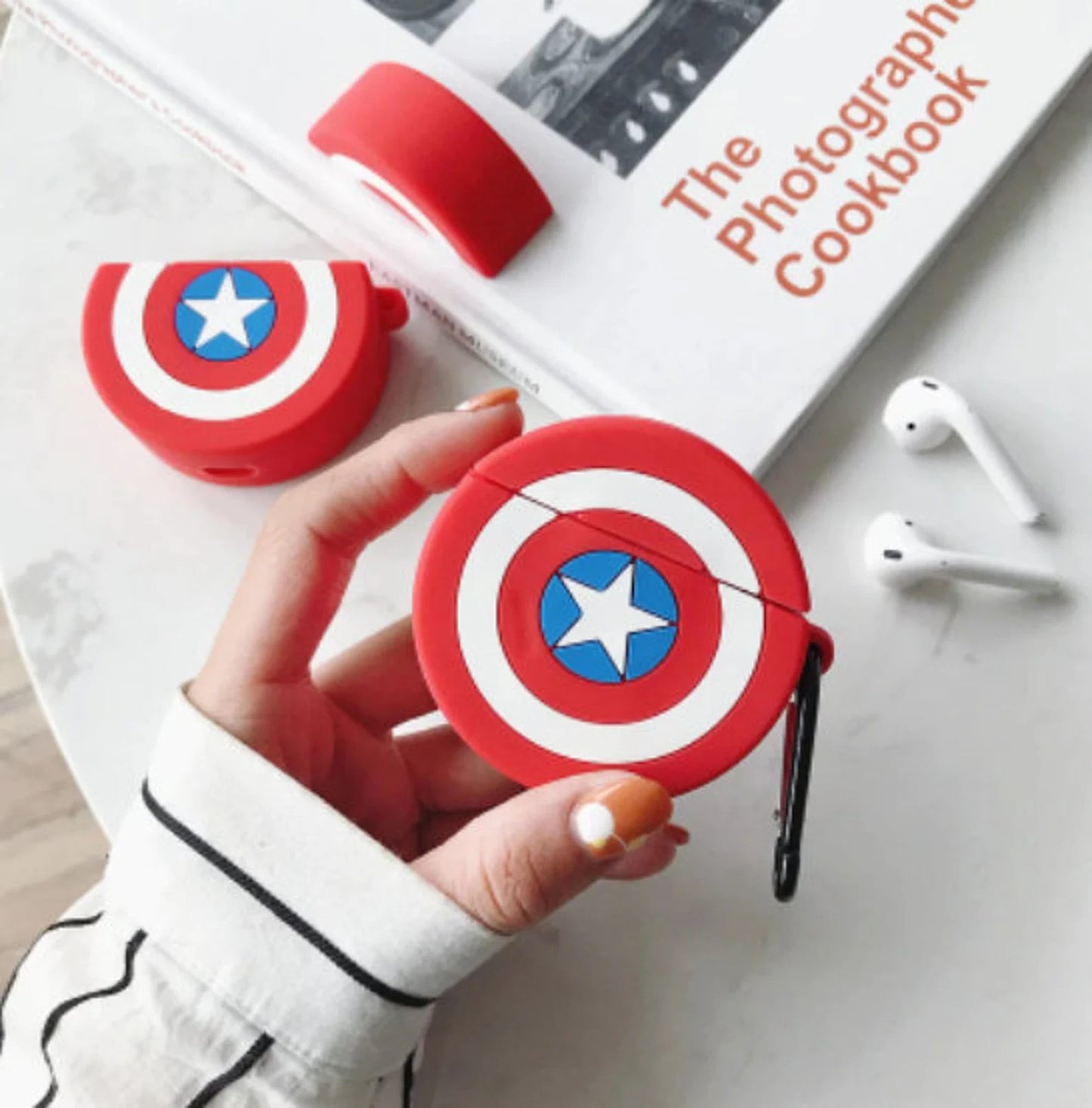 CAPTAIN SHIELD SILICONE AIRPODS CASE COVER FOR AIRPODS PRO AND AIRPODS 1/2