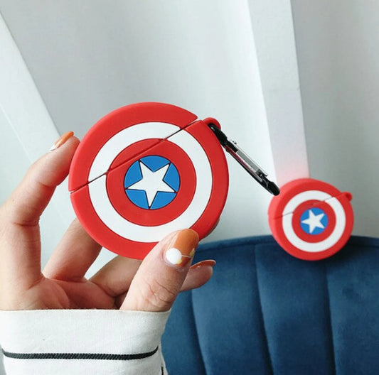 CAPTAIN SHIELD SILICONE AIRPODS CASE COVER FOR AIRPODS PRO AND AIRPODS 1/2