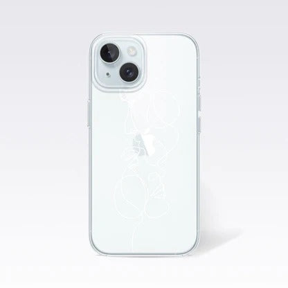 Aesthetic Face Line Clear Silicon Case Cover