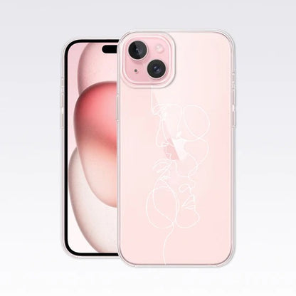 Aesthetic Face Line Clear Silicon Case Cover