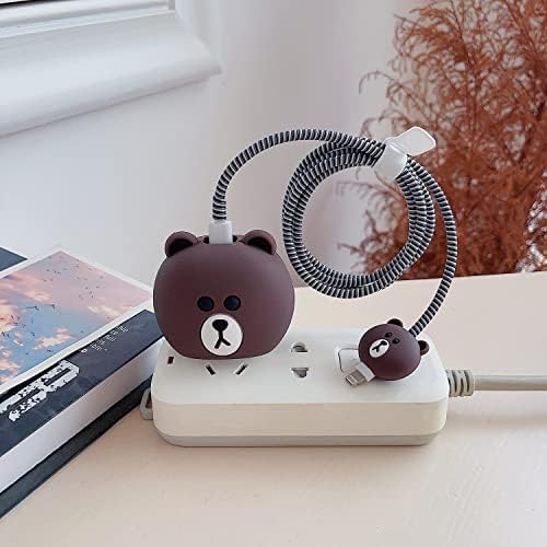 AUGEN Cartoon Silicon Apple iPhone Charger Case | Lightning Charger/Cable Protector Cover for iPhone Charger- AUGEN Cartoon