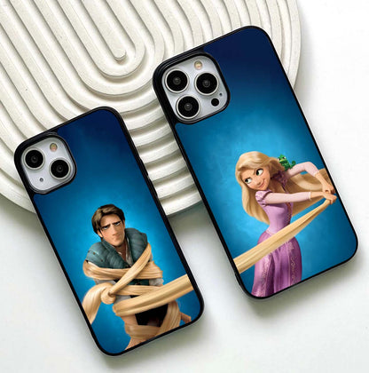 Entangled Prince & Princess Couple Glass Case