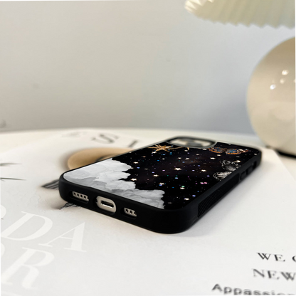 Starlit Butterfly Night Glass Case