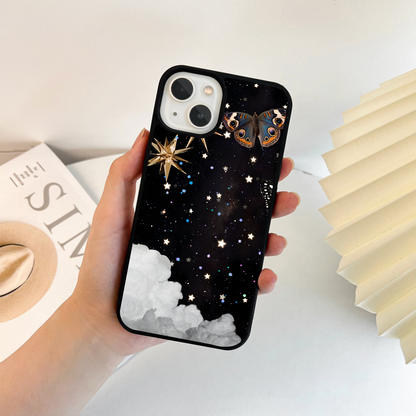 Starlit Butterfly Night Glass Case