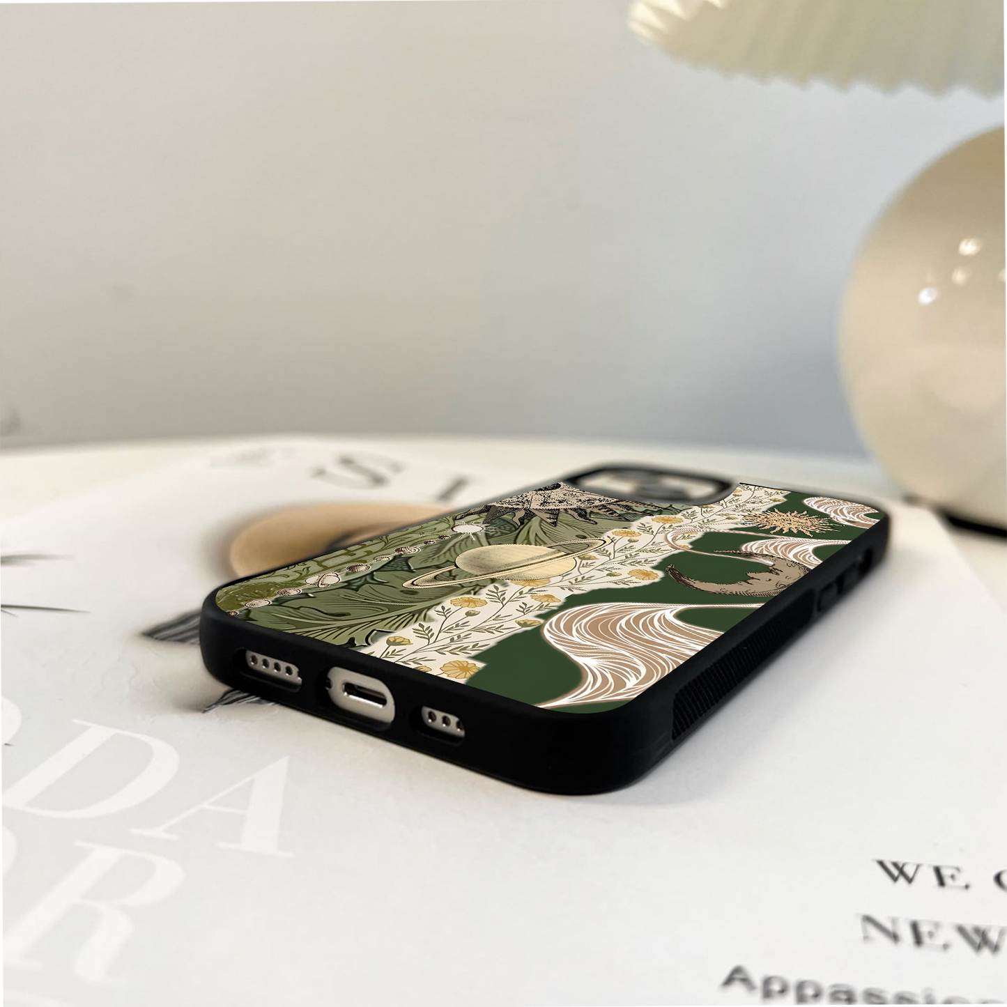 Green Background With Solar Sun Glass Case