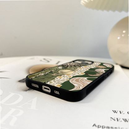 Green Background With Solar Sun Glass Case