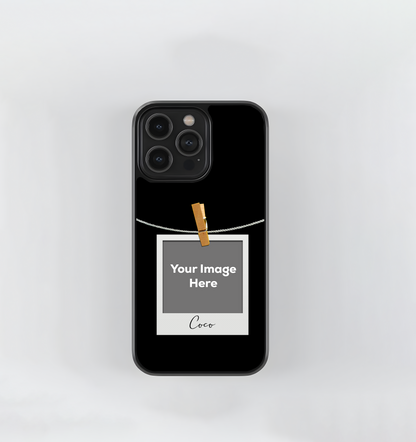 Polaroid Frame Custom Photo With Name Glass Case