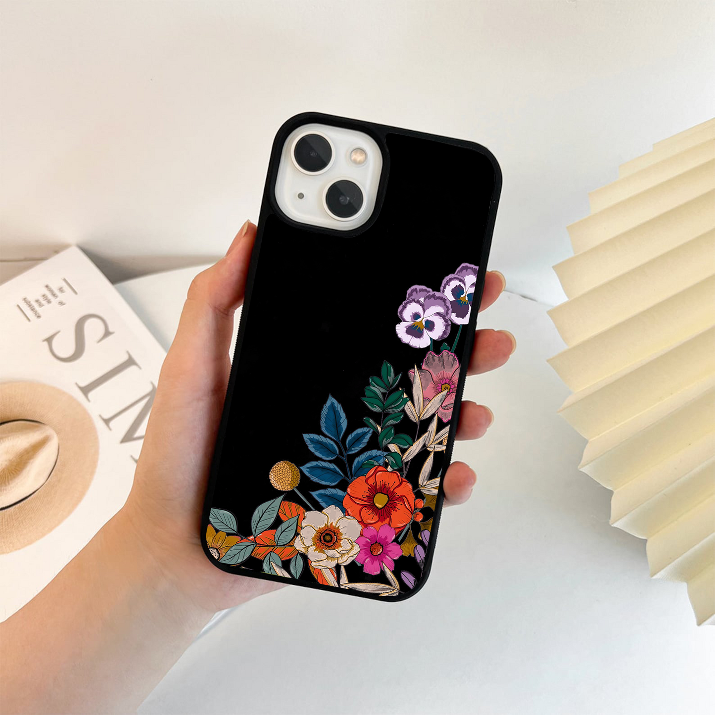 Colorful Floral Wallpaper🦄🎀🌷🌻 Glass Case