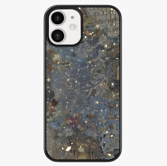 Aesthetic Astrolophia Glass Case showing full back design in clean flat view with glossy glass finish.