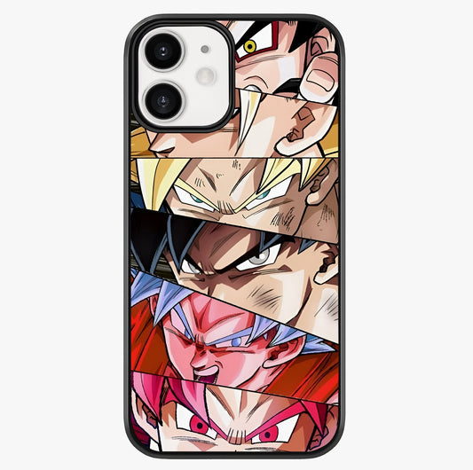 Anime Character Glass Case showing full back design in clean flat view with glossy glass finish.
