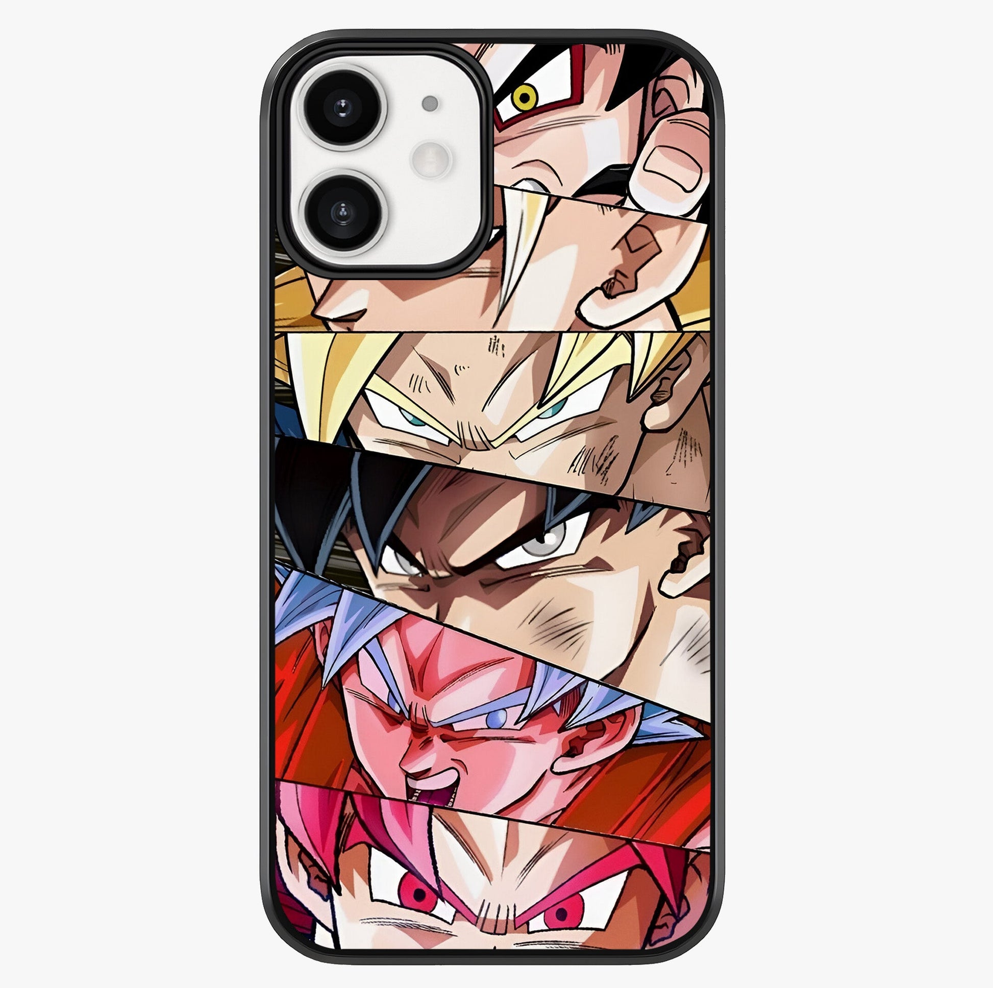 Anime Character Glass Case showing full back design in clean flat view with glossy glass finish.