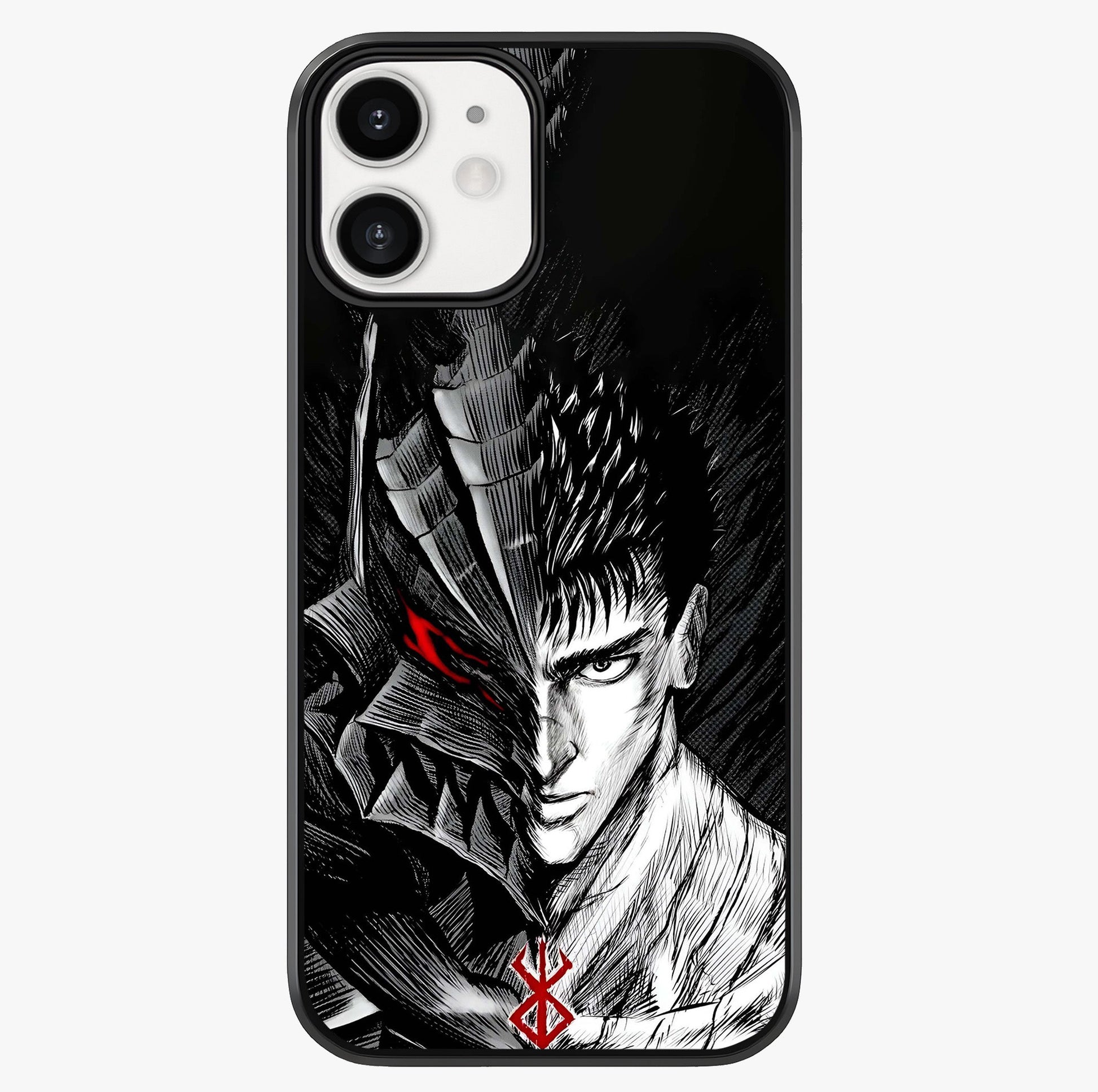 Berserker Blood Oath Glass Case showing full back design in clean flat view with glossy glass finish.