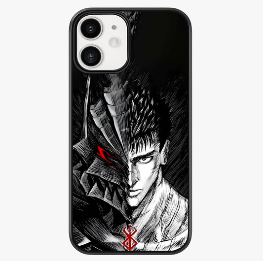 Berserker Blood Oath Glass Case showing full back design in clean flat view with glossy glass finish.