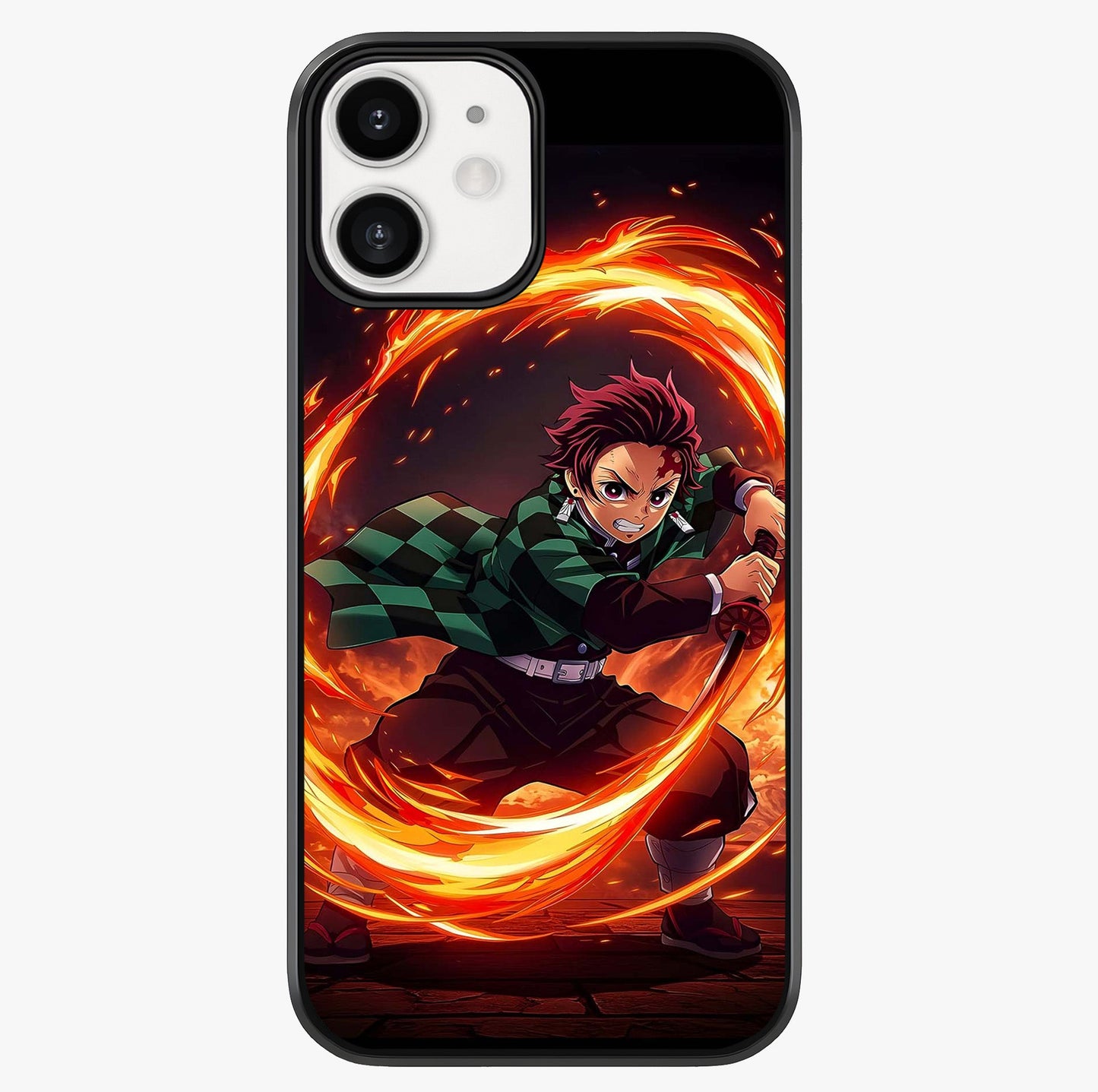 Blazing Sword Resolve Glass Case showing full back design in clean flat view with glossy glass finish.