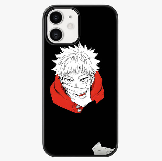 rimson Chaos Smile Glass Case showing full back design in clean flat view with glossy glass finish.
