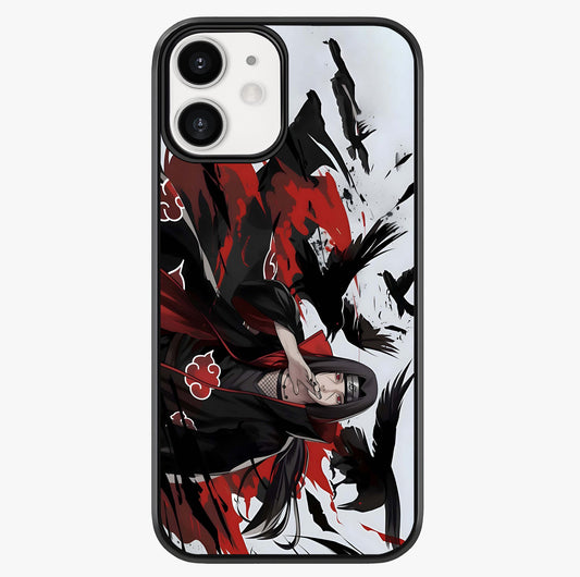 Crimson Crow Illusion Glass Case showing full back design in clean flat view with glossy glass finish.