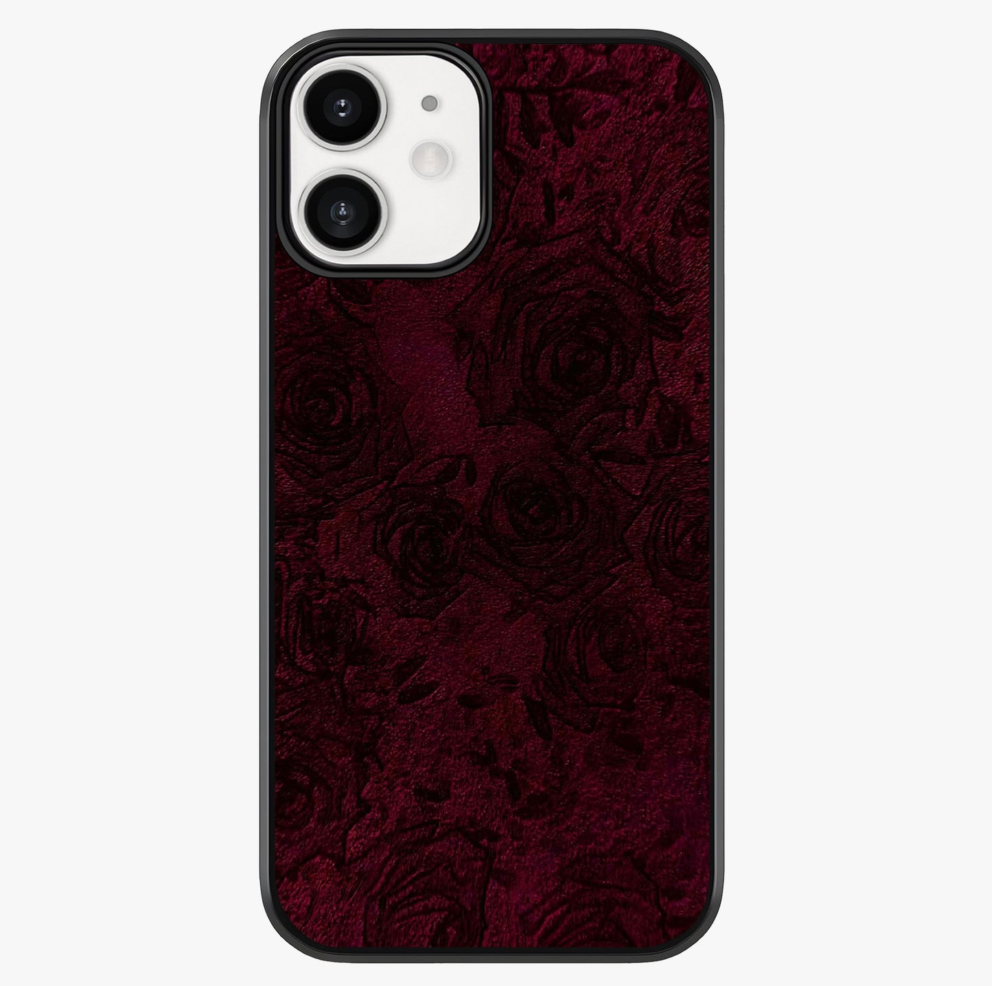 Crimson Fade Flow Glass Case showing full back design in clean flat view with glossy glass finish.