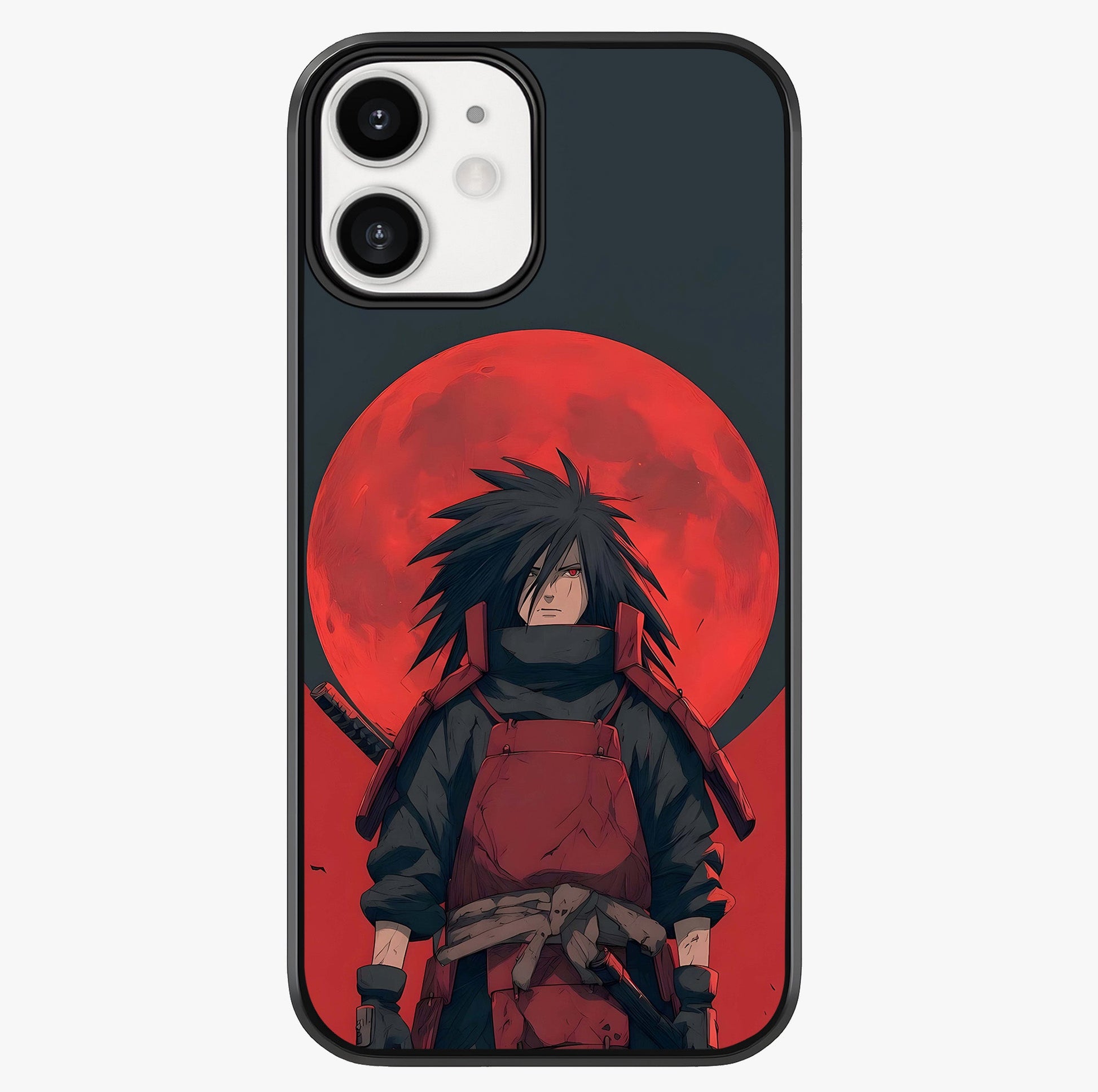 Crimson Moon Warlord Glass Case showing full back design in clean flat view with glossy glass finish.