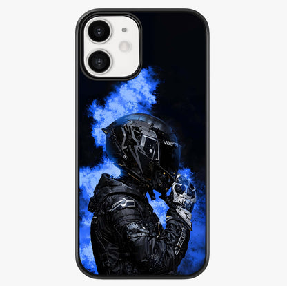 Cyber Sentinel Protocol Glass Case showing full back design in clean flat view with glossy glass finish.