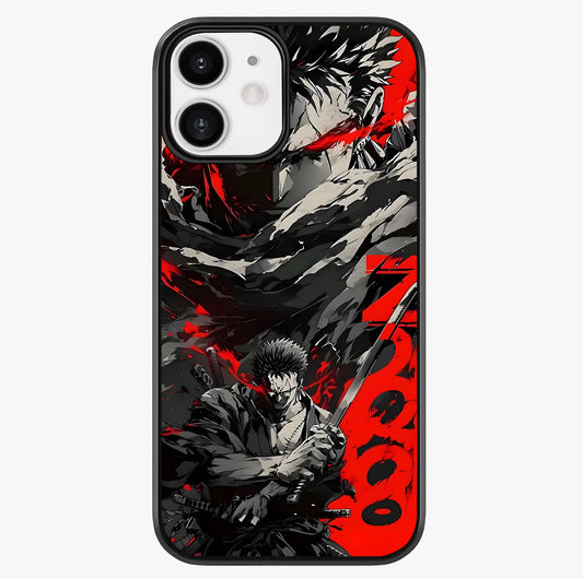 Demon Sword Resolve Glass Case showing full back design in clean flat view with glossy glass finish.