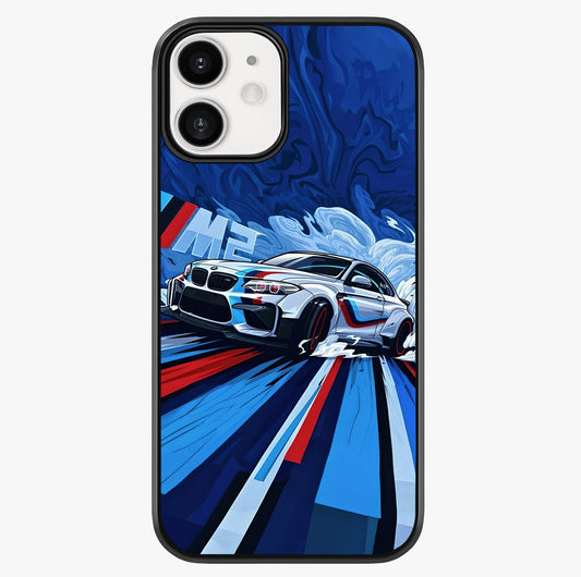 Drift Power Rush Glass Case showing full back design in clean flat view with glossy glass finish.