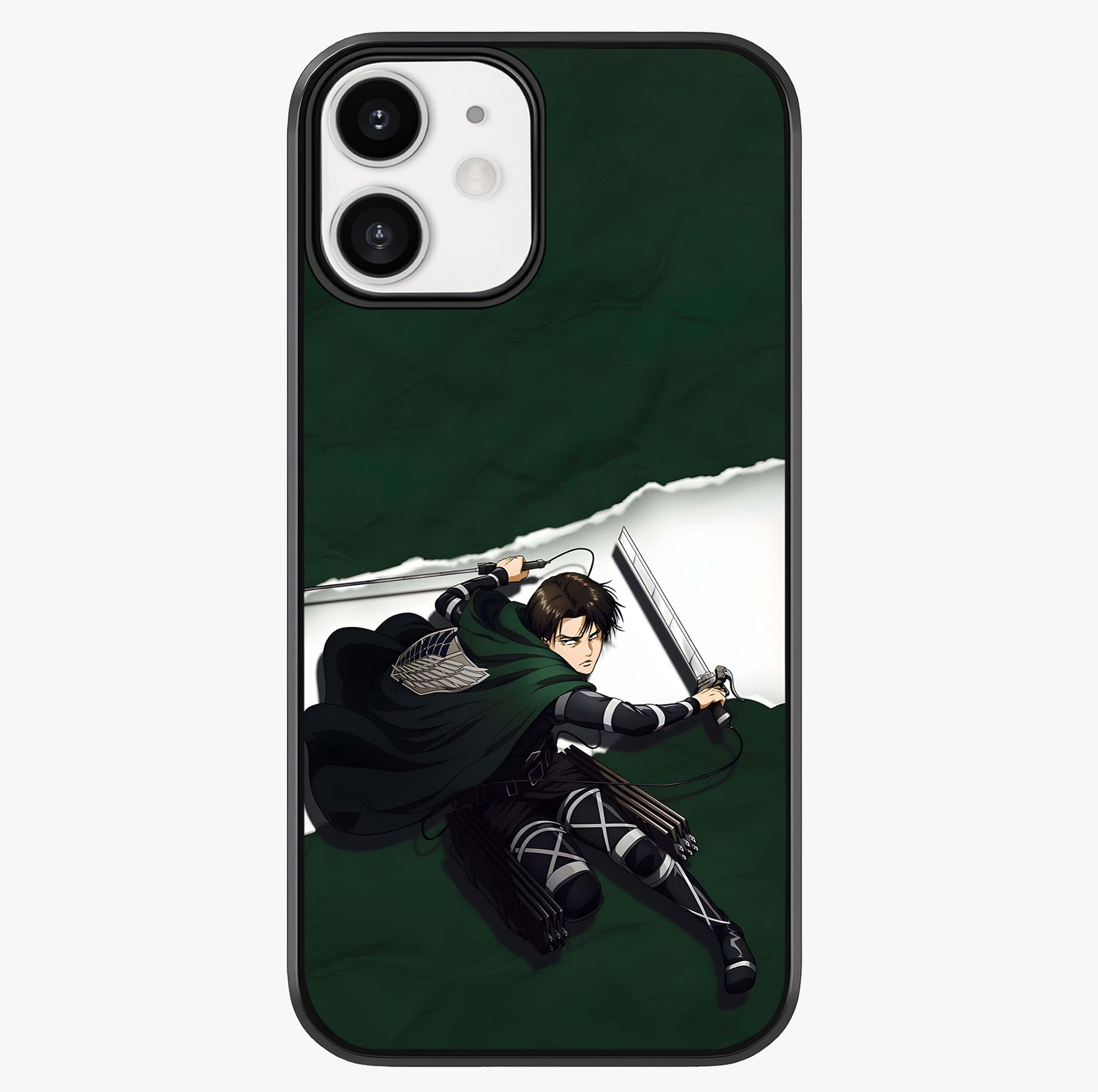 Emerald War Vanguard Glass Case showing full back design in clean flat view with glossy glass finish.