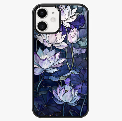 Gloss Petal Rush Glass Case showing full back design in clean flat view with glossy glass finish.
