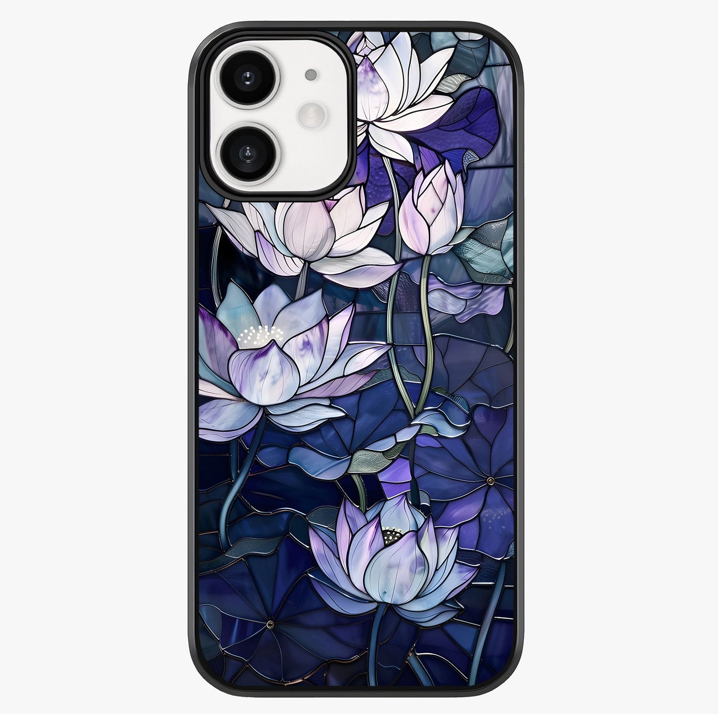 Gloss Petal Rush Glass Case showing full back design in clean flat view with glossy glass finish.