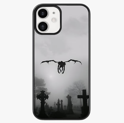 Graveyard Shadow Descent Glass Case showing full back design in clean flat view with glossy glass finish.