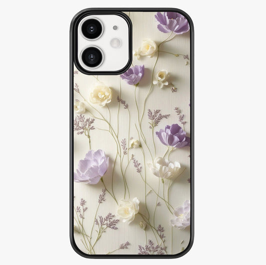 Lilac Breeze Harmony Glass Case showing full back design in clean flat view with glossy glass finish.