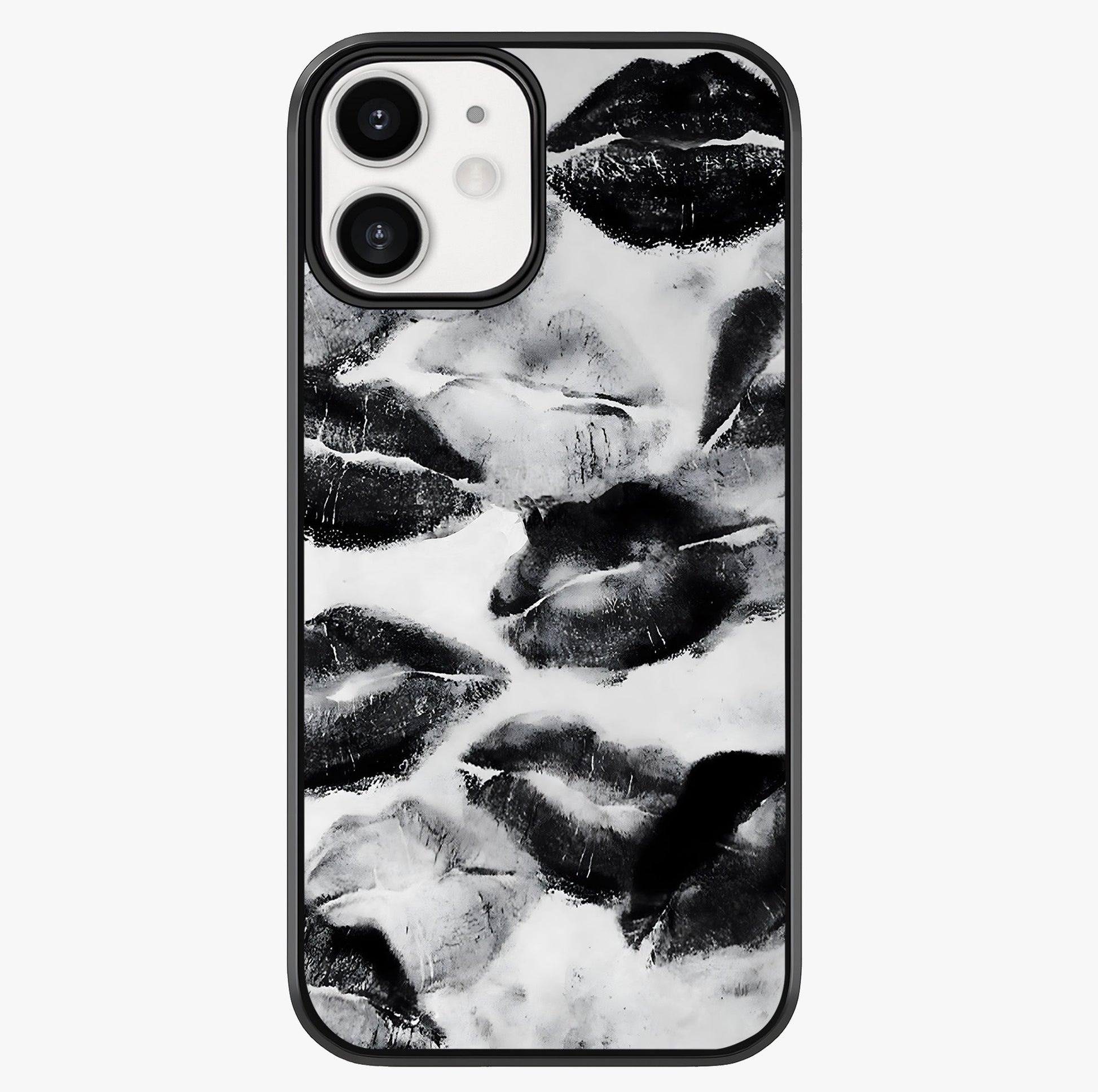 Midnight Kiss Marks Glass Case showing full back design in clean flat view with glossy glass finish.
