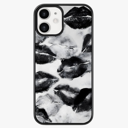 Midnight Kiss Marks Glass Case showing full back design in clean flat view with glossy glass finish.