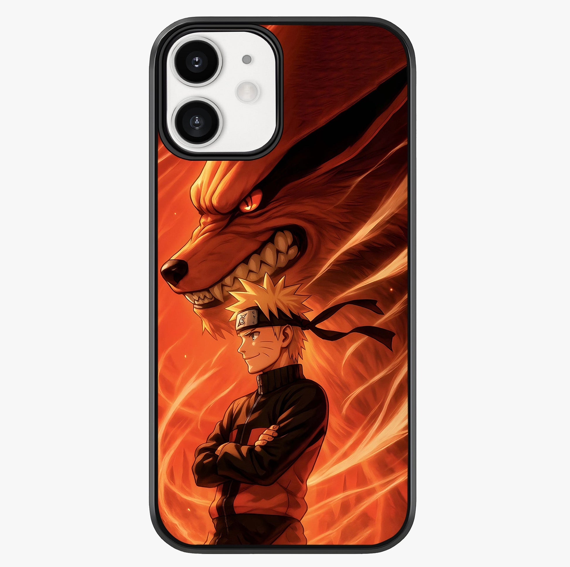 Nine Tails Legacy Glass Case showing full back design in clean flat view with glossy glass finish.
