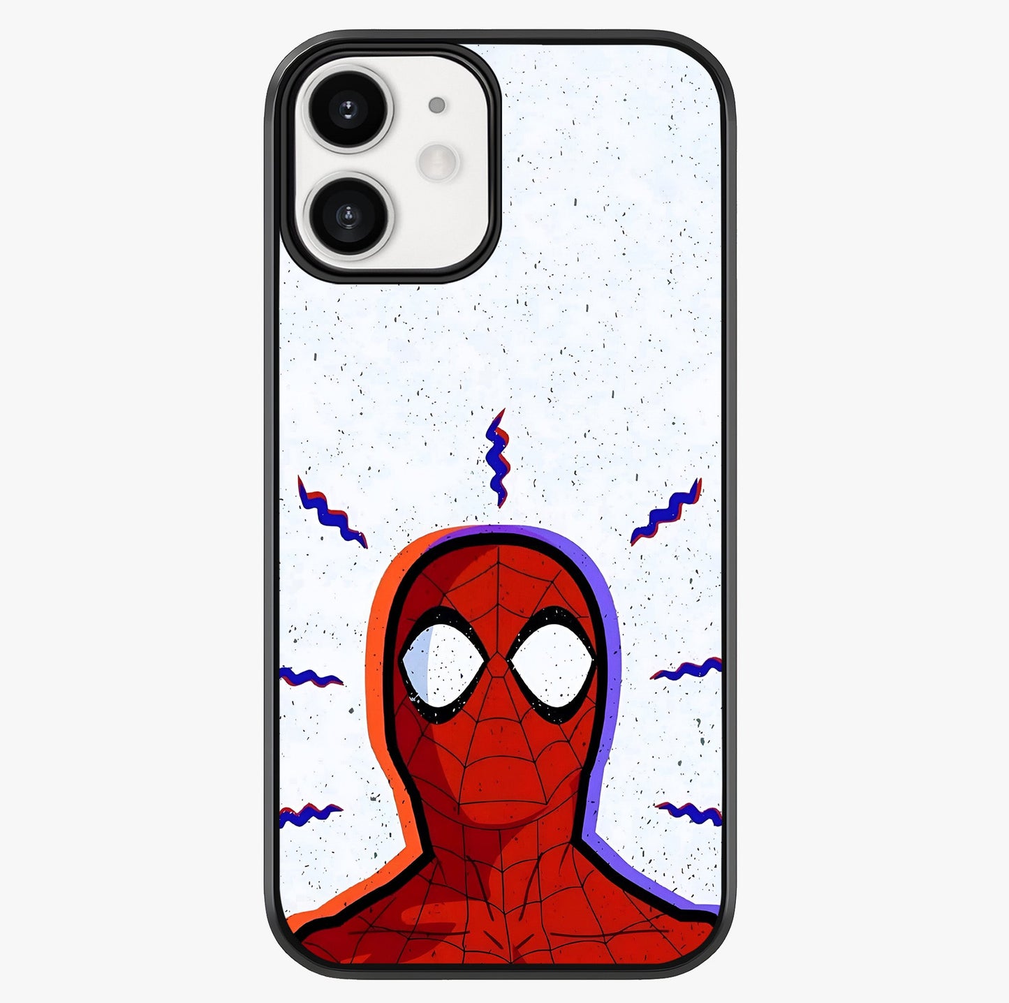 Omg Spiderman Glass Case showing full back design in clean flat view with glossy glass finish.